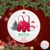 Adorno navideño de cerámica personalizado con nombre o foto - Imagen 3