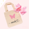 Set Mini Tote Bag mariposa con moño doble
