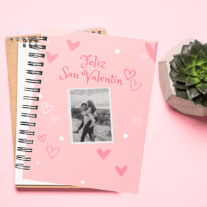 Libreta de san valentin personalizado con foto y leyenda