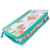 Biblia floral/mariposas turquesa con índice y canto floral con Cierre Letra Grande 12 puntos RV1960 imit. piel