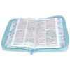 Biblia pintado primaveral azul claro con Cierre Compacta RV1960 imit piel  11 puntos