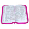 Biblia con Cierre Letra Grande 12 puntos RV1960 imit. floral fucsia con índice