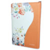 Biblia floral y mariposa coral con índice Letra Gigante Manual 14 puntos RV1960 imit piel con  Cierre 