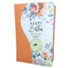 Biblia floral y mariposa coral con índice Letra Gigante Manual 14 puntos RV1960 imit piel con  Cierre 