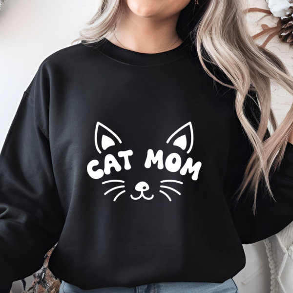 Sweatshirt "CAT MOM" Personalizado con nombre en la manga - Imagen 11