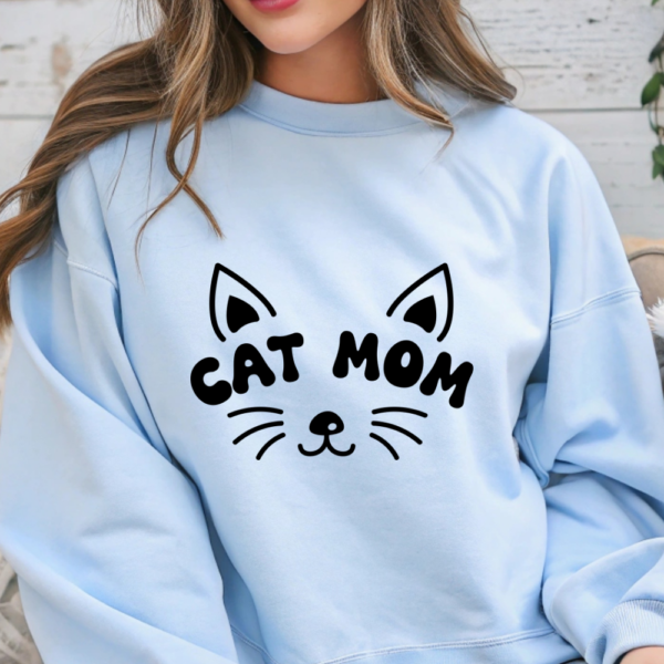 Sweatshirt "CAT MOM" Personalizado con nombre en la manga - Imagen 4