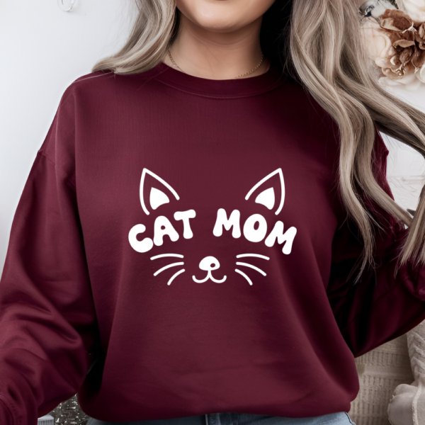 Sweatshirt "CAT MOM" Personalizado con nombre en la manga - Imagen 7