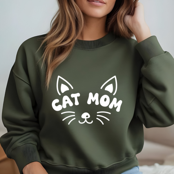 Sweatshirt "CAT MOM" Personalizado con nombre en la manga - Imagen 5