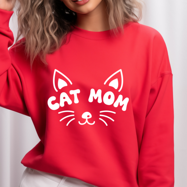 Sweatshirt "CAT MOM" Personalizado con nombre en la manga - Imagen 8