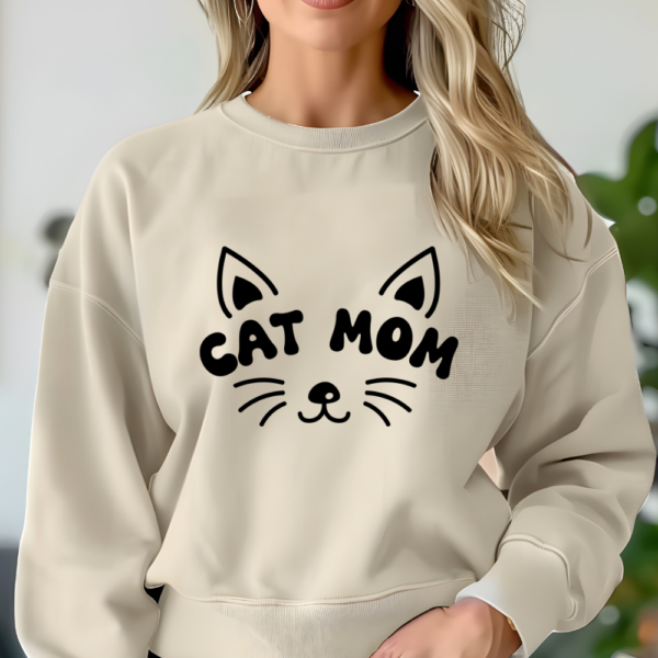 Sweatshirt "CAT MOM" Personalizado con nombre en la manga - Imagen 9