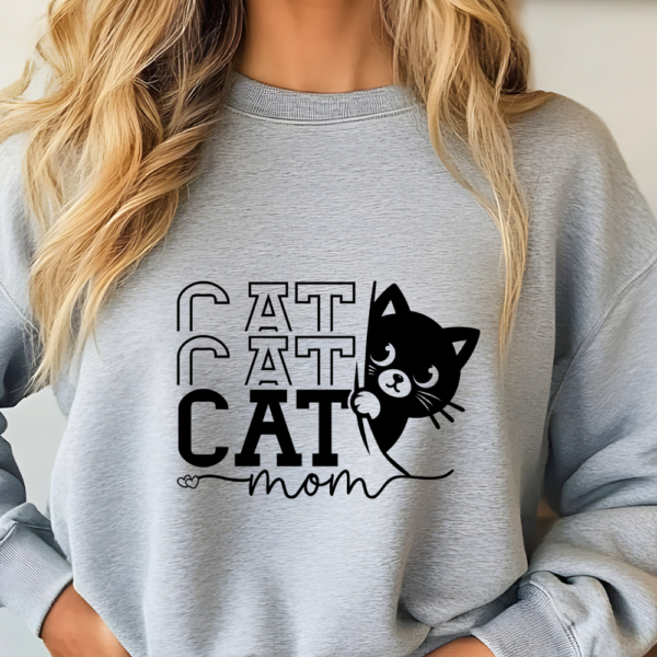 Sweatshirt "CAT CAT CAT  MOM"  - Imagen 3