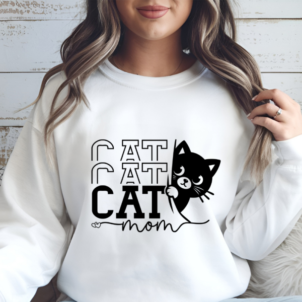 Sweatshirt "CAT CAT CAT  MOM"  - Imagen 2