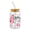 Vaso de Vidrio 16 oz "Believe" Butterflies