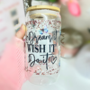 vaso de vidrio "Dream it, wish it, do it"