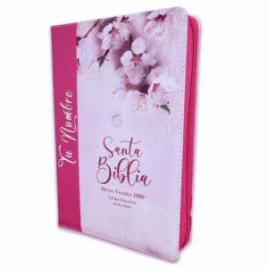 Biblia Mujer Virtuosa floral con índice y canto floral Letra Gigante Manual 14 puntos RV1960 con Cierre imit piel - Spanish