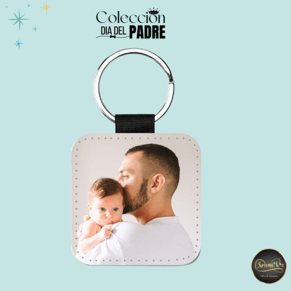 LLAVERO DIA DEL PADRE cuadrado CON FOTO