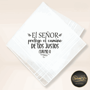 Pañuelo "El Señor protege el camino de los justos" Salmo1