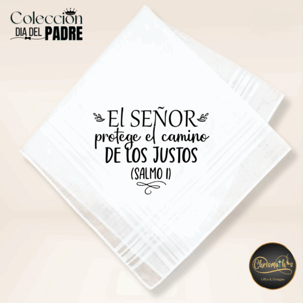 Pañuelo "El Señor protege el camino de los justos" Salmo1