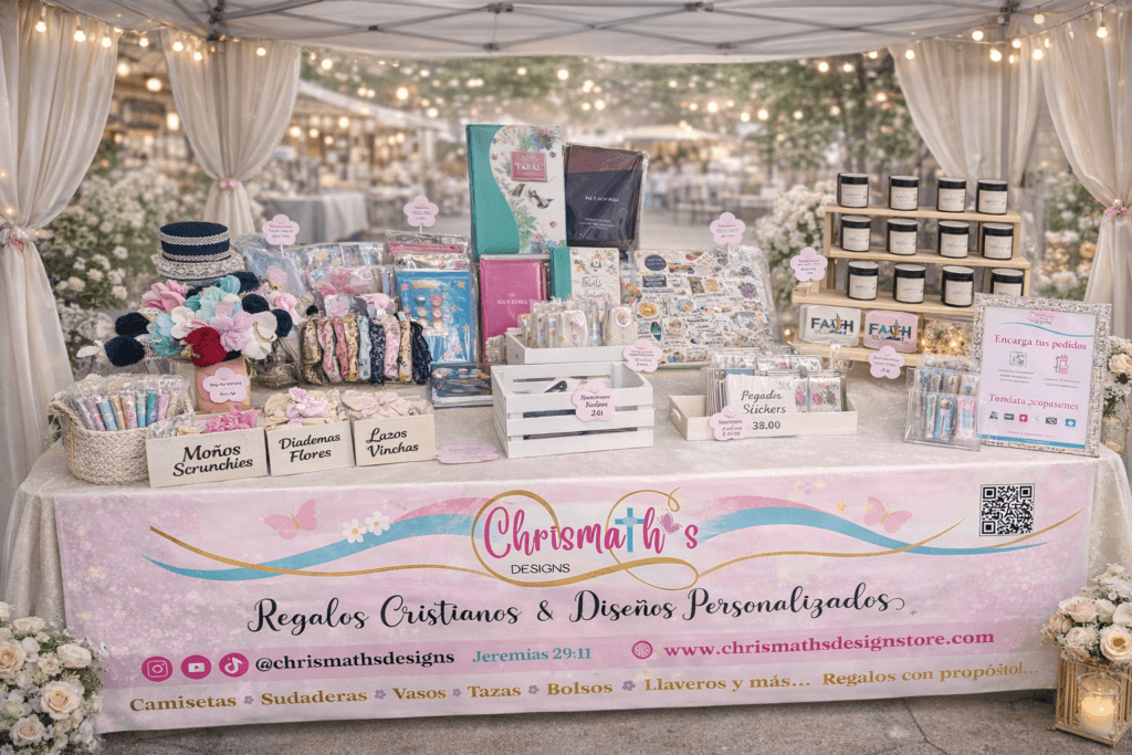 Chrismath's Designs presente en market y conferencias