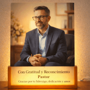 Placa de Reconocimiento 8” x 10” con Luz LED