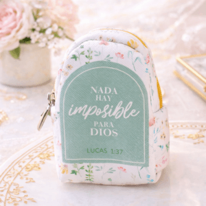 Monedero y Llavero en Forma de Mochila – Lucas 1:37