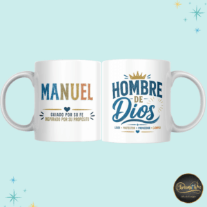 TAZA HOMBRE DE DIOS CON NOMBRE
