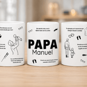 TAZA PARA PAPA PEROSNALIZADA CON NOMBRE 11 OX